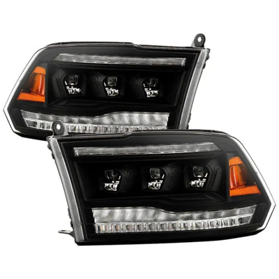 Black LED headlights for 2009-2017 Dodge Ram 1500 from Spyder, model 9040184
