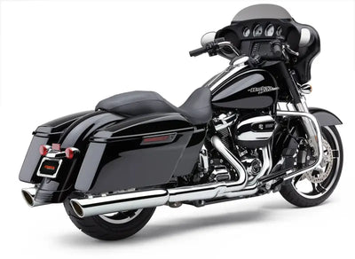 909 Twins 4" Slip Ons Chrome Flh/Flt 17 22 - COBRA