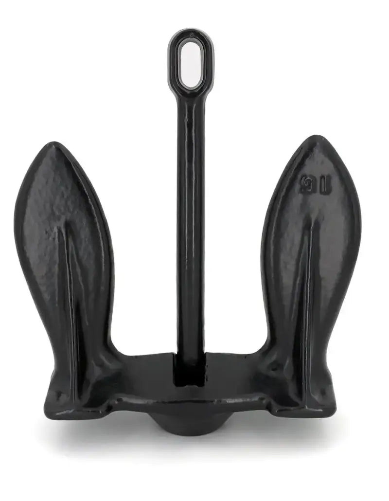 Black metal navy anchor showing holding power for 910-E-UPc Greenfield product