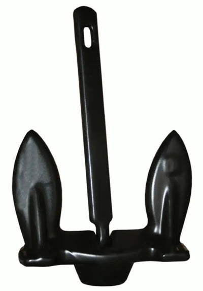 915-E-UPC Greenfield 15 Lb. Navy Anchor - Black, sleek and durable for reliable anchoring.