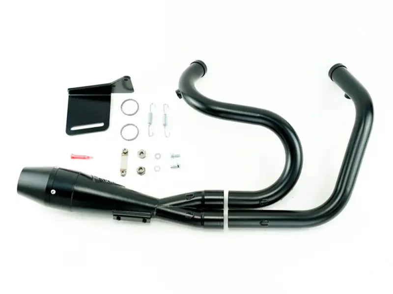 Black motorcycle exhaust system with headers and muffler for Sawicki 2In1 Tc Softail Shorty Black in stainless steel RV parts & accessories