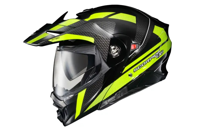 SCORPION EXO 96-1133 Exo At960 Modular Helmet Hicks Black/Hi Vis Sm