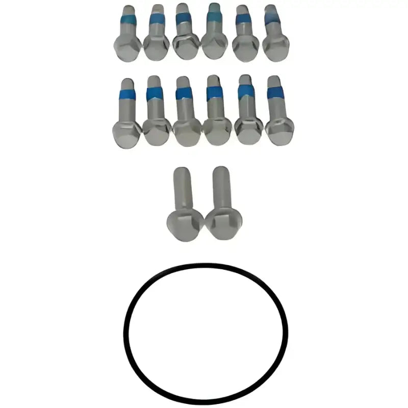 Automotive bolts with gasket for Dorman hub rotor and caliper bracket installation