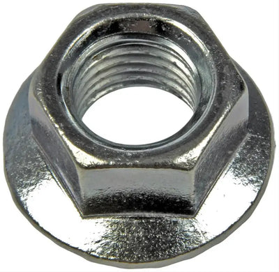 Silver flanged hex nut from Dorman hex nuts collection shown in the image