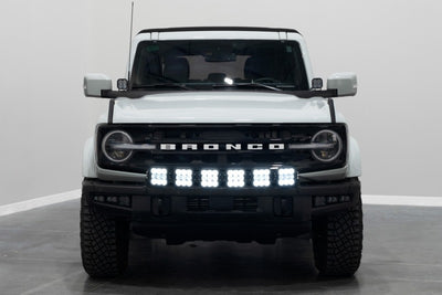 Diode Dynamics Bronco SS5 6-Pod CrossLink Grille Lightbar Kit Sport - White Combo - DD7235
