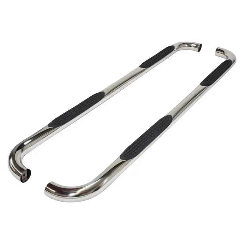 Chrome truck side steps with black pads for Ford Ranger Crew and Ranger Crew models