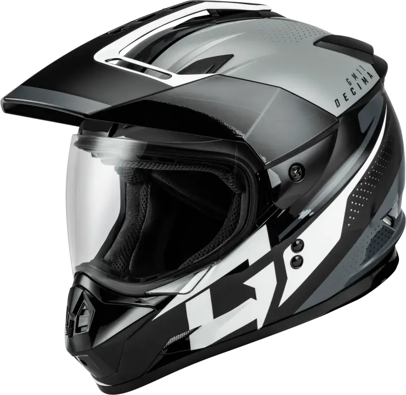 A1116456 Gmax Gm-11 Decima Helmet Black/Grey/White Lg - RV and Auto Parts
