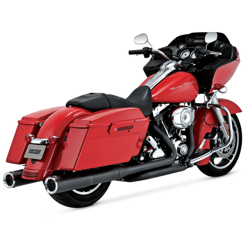 Vance & Hines HD Dresser 17-22 Hi-Output S/O Black Slip-On Exhaust - 46463