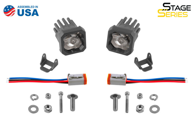 Diode Dynamics Stage Series C1 LED Pod Sport - White Wide Standard ABL (Pair) - DD6440P