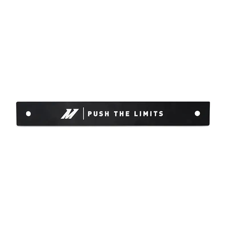 Black metal bar with mounting holes for license plate delete or plate delete upgrade