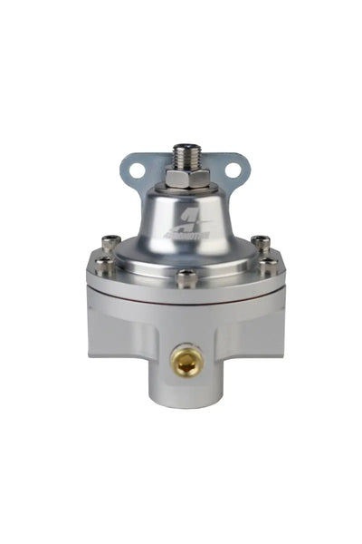 Silver Aeromotive carbureted bypass regulator for fuel pressure control minimalist style