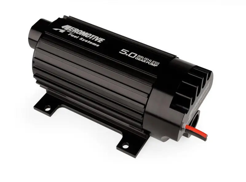 Aeromotive 5.0 Brushless Spur Gear External Fuel Pump w/ Mounting Feet - Truck & Automotive
