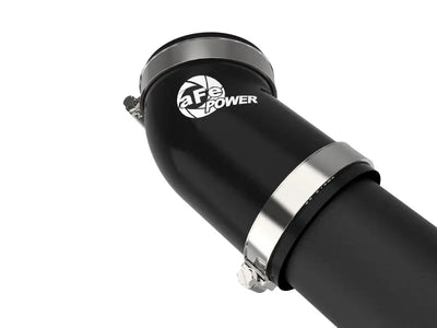 Black aluminum cold charge pipe with metal clamps for Ford Explorer ST 3.0L boost