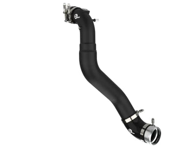 Black intake pipe with metal clamps for Ford F-150 V6 3.5L cold charge pipe upgrade
