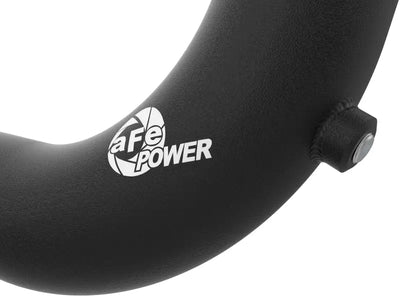Black intake tube with port for hot charge pipe on aFe BladeRunner Hyundai Elantra GT