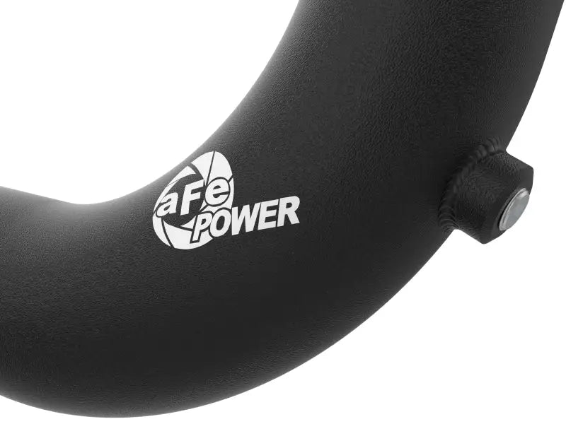 Black intake tube with port for hot charge pipe on aFe BladeRunner Hyundai Elantra GT