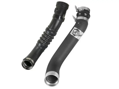 Black curved automotive intercooler tube hoses for aFe BladeRunner 3in Cold Side GM Diesel