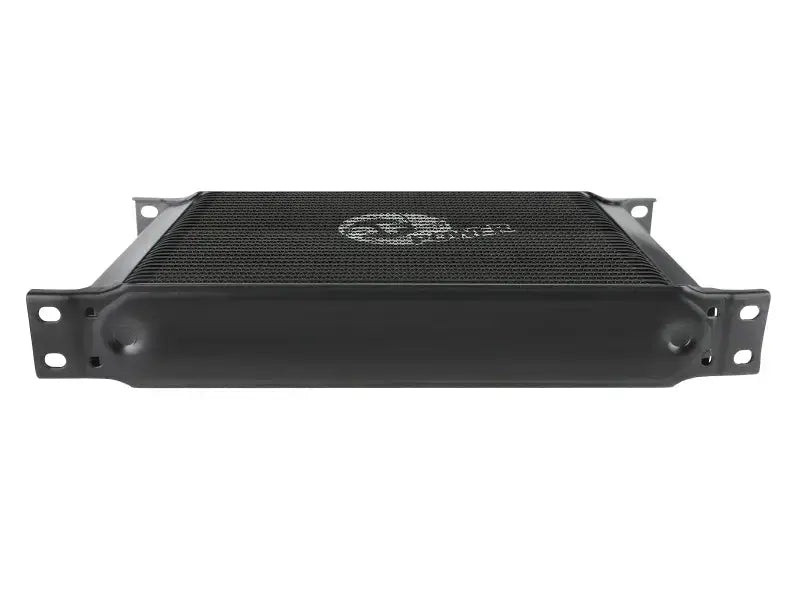 Black transmission cooler for Chevy Silverado 1500 aFe Bladerunner oil cooler kit