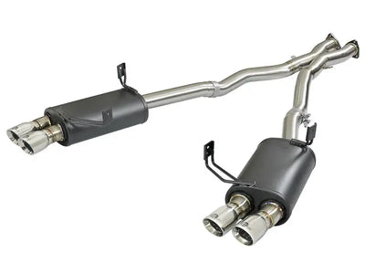 Stainless steel exhaust system with dual tips for BMW Z4 M Coupe AFE Mach Force-Xp