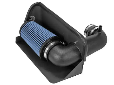 Black air intake system with blue filter for aFe MagnumFORCE P5R Intakes GM Diesel Trucks