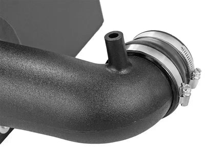 Black intake tube with hose clamps for afe magnumforce p5r diesel truck upgrade