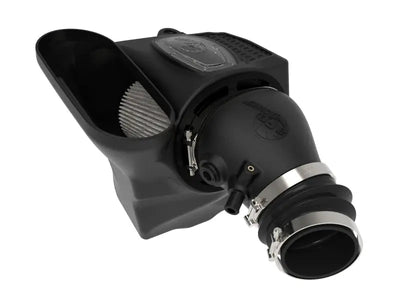 Black air intake system for Jeep Wrangler 392 with aFe Momentum GT Pro Dry cold air intake