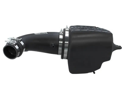 Black air intake system from aFe Momentum GT Pro Guard Cold Air Intake for Jeep Wrangler