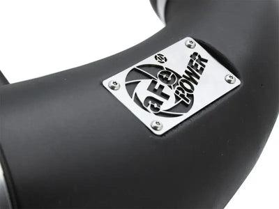 Black intake tube with metal logo plate for aFe Momentum GT Pro Guard Cold Air Intake