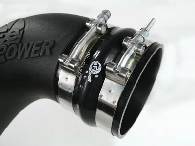 Black intake tube with metal clamps for aFe Momentum HD Pro Dry Stage-2 SI Intake System