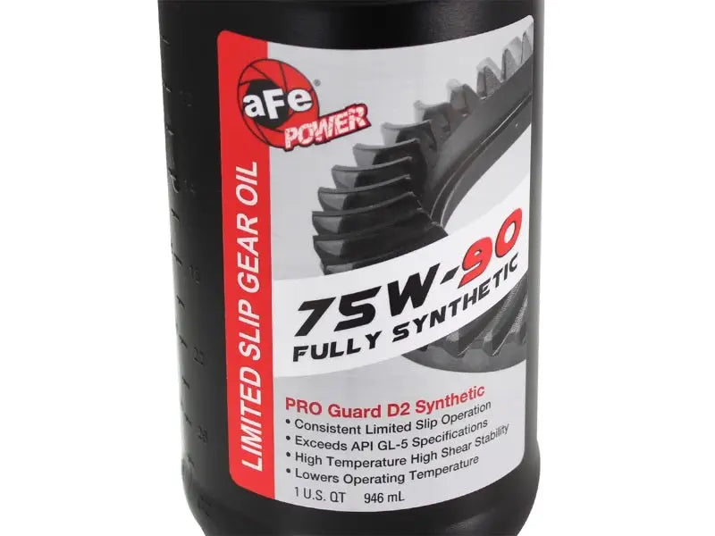 AFe Power machined rear differential cover with 75W-90 gear oil for Ford Diesel trucks