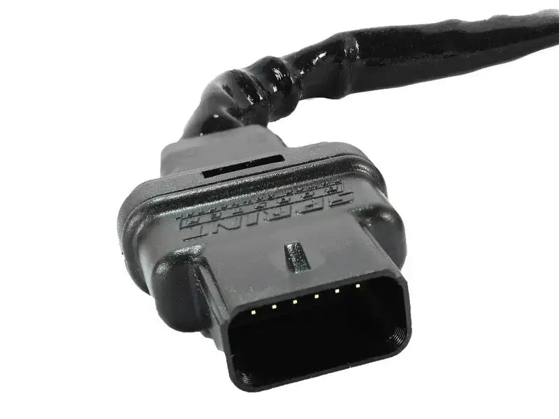 Black electrical connector with cable for aFe Power Sprint Booster power converter on Ford trucks