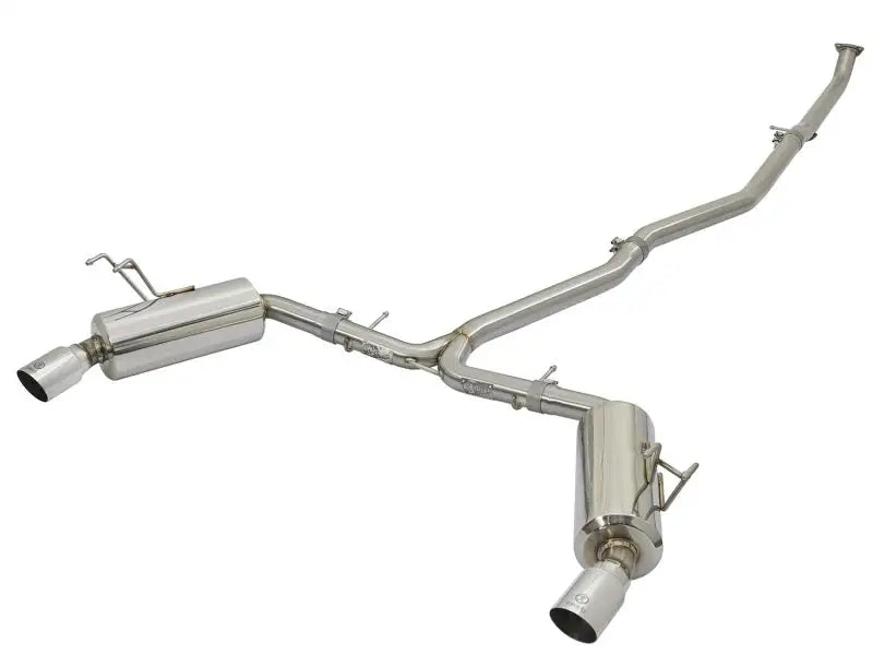 Stainless steel dual exhaust system for Honda Civic I4 1.5L, afe power takeda style