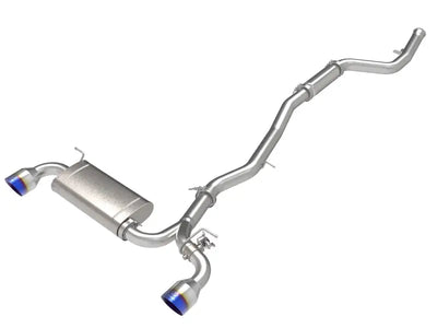 aFe POWER Takeda 2021 Toyota Supra 2.0L (t) 2.5in-3in 304 SS CB Exhaust w/ Blue Tips - Truck & Automotive