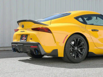 aFe POWER Takeda 2021 Toyota Supra 2.0L (t) 2.5in-3in 304 SS CB Exhaust w/ Blue Tips - Truck & Automotive