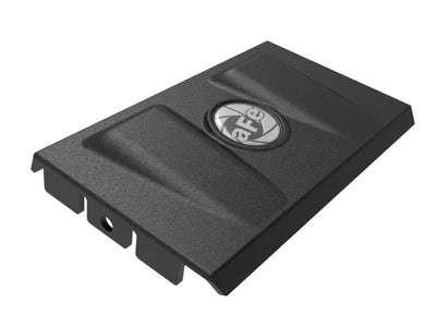 Textured black cover for aFe Rapid Induction Intake System on Ford Edge V6 2.7L