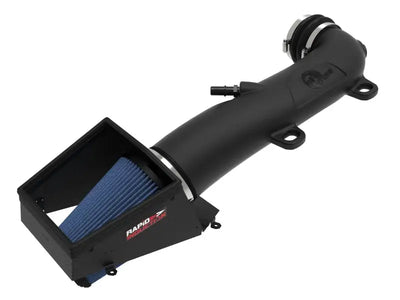 Black afe rapid induction Pro 5R cold air intake with blue filter for Jeep JL/JT 3.6L