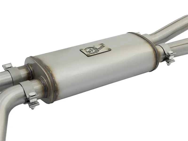 Stainless steel exhaust muffler from the aFe Rebel Series for Nissan Titan V8 5.6L