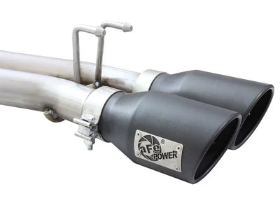 AFe Rebel Series dual exhaust tips with mounting hardware for Jeep Wrangler 07-14