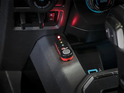 Afe scorcher blue module with black red LED keychain for Ram diesel trucks