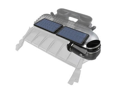 Automotive air intake system with dual filters for aFe Super Stock Pro 5R Ram 1500 TRX