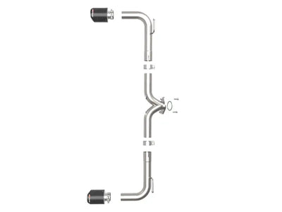 aFe Takeda 2-1/2in 304 SS Axle-Back Exhaust w/ Carbon Fiber Tips 14-18 Mazda 3 L4 2.0L/2.5L - Truck & Automotive
