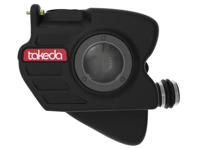 Black afe Takeda Momentum cold air intake system with clear inspection window for Subaru Forester