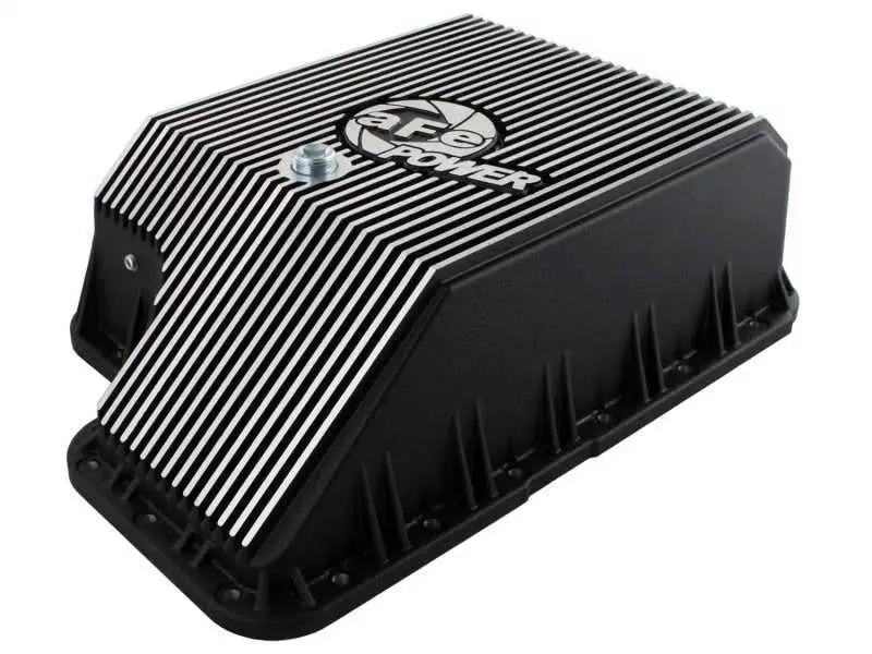afe Transmission Pan (Black); Ford Diesel Trucks 03-10 V8-6.0/6.4L (td) 