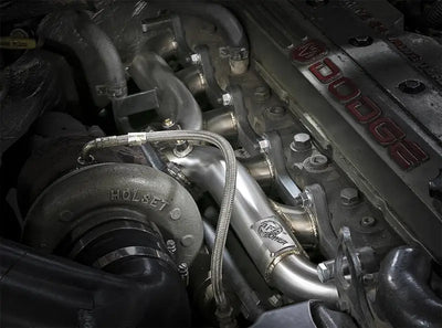 aFe Twisted Steel Header Turbo Manifold (T3) 98.5-02 Dodge Diesel Trucks L6 5.9L (td) - Truck & Automotive