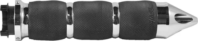 Motorcycle handlebar grip with AIR-90-CH-FL-SP air cushioned grips for smooth ride