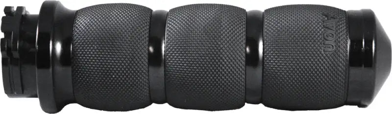 Black Air Cushioned Grips Tbw with soft serrated texture, aluminum end caps, and collars, ideal for reducing vibrations and improving grip for RV, Automotive, Powersports, off-road, marine, exterior, truck accessories, interior, truck bed, rv parts, Powersports, AVADA - Best Sellers