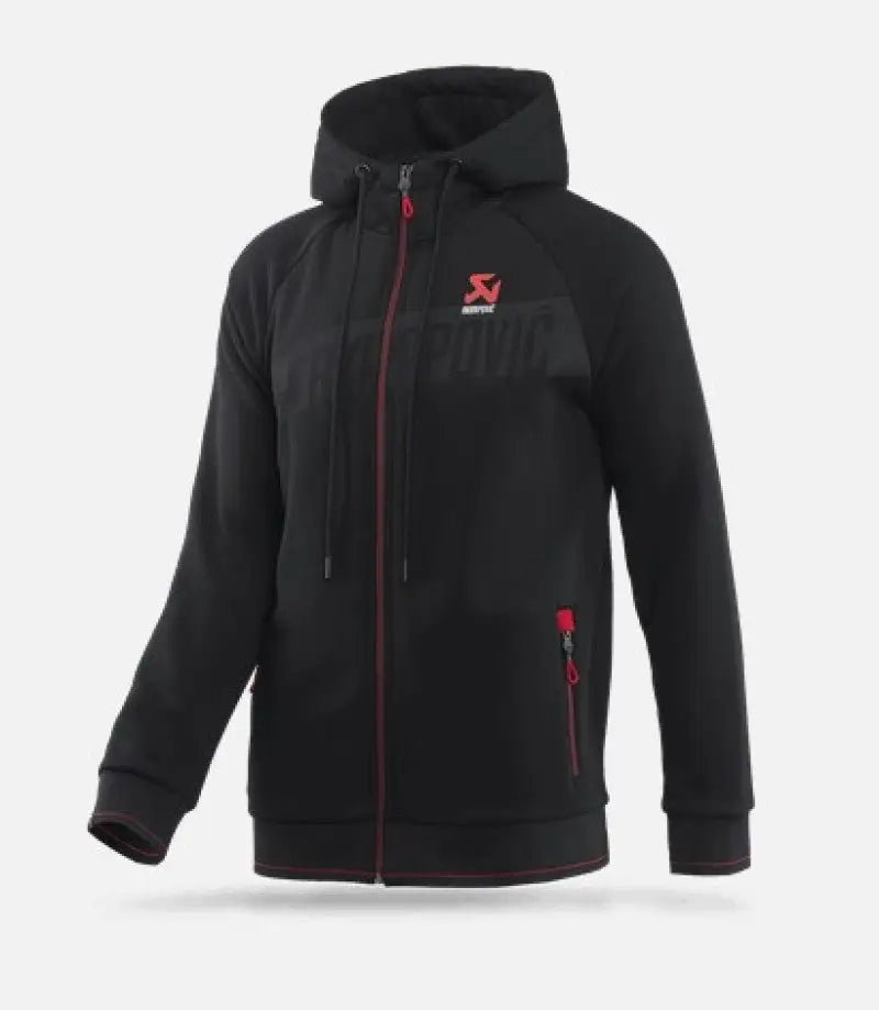 Akrapovic Mens Corpo Zip Hoodie Black - 2XL - 802059