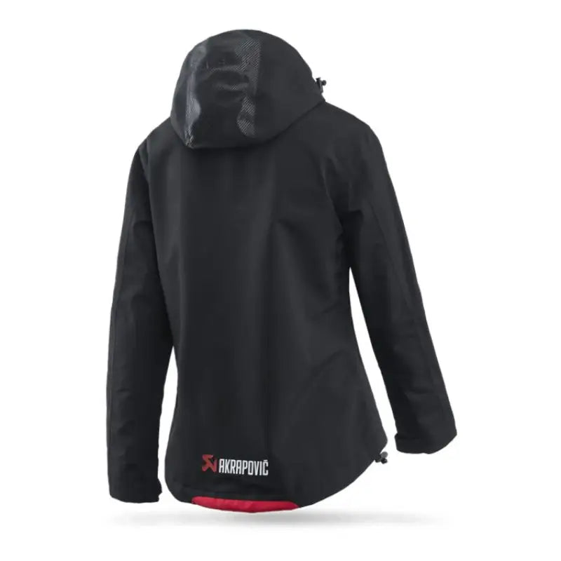 Akrapovic Womens Corpo Rain Jacket Black - M features a sleek design and durable material for ultimate weather protection.