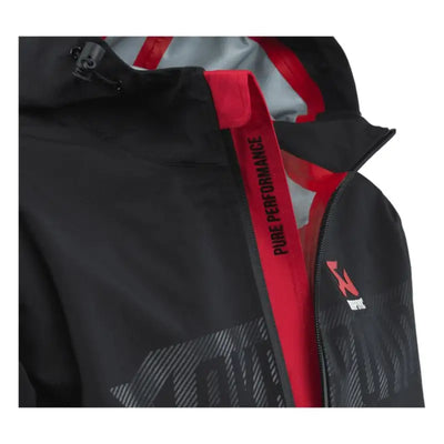 Akrapovic Womens Corpo Rain Jacket Black - M features a stylish design and performance-focused details for ultimate comfort.