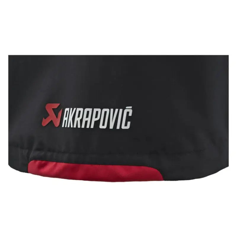 Black and red Akrapovic Womens Corpo Rain Jacket for women, small size, stylish rain gear